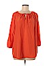 MICHAEL Michael Kors 100% Polyester Orange 3/4 Sleeve Blouse Size L - photo 1