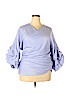Assorted Brands Blue 3/4 Sleeve Blouse Size 1X - photo 1