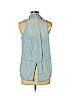 Cloth & Stone 100% Tencel Lyocell Blue Sleeveless Button-Down Shirt Size M - photo 2