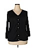 JM Collection 100% Acrylic Black Cardigan Size 1X - photo 1