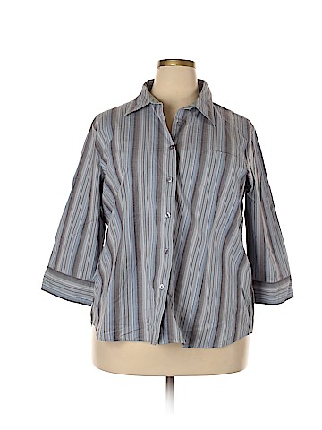St. John's Bay 3/4 Sleeve Button-Down Shirt (view 1)