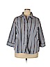 St. John's Bay Blue 3/4 Sleeve Button-Down Shirt Size 2X - photo 1