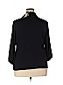 Bisou Bisou Black 3/4 Sleeve Button-Down Shirt Size 2X - photo 2