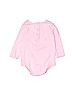 Faded Glory 100% Cotton Pink Long Sleeve Onesie Size 6-9 mo - photo 2