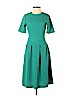 H&M 100% Polyester Green Casual Dress Size 2 - photo 1
