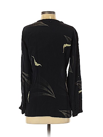 Burning Torch Long Sleeve Silk Top (view 2)