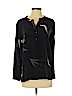 Burning Torch 100% Silk Black Long Sleeve Silk Top Size P (petite) - photo 1