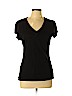 INC International Concepts 100% Cotton Black Short Sleeve T-Shirt Size L (petite) - photo 1