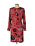 Ann Taylor LOFT 100% Polyester Red Casual Dress Size 12 (petite) - photo 2