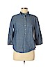 Emerson Made Blue 3/4 Sleeve Blouse Size M - photo 1