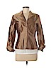 Mxi 100% Silk Brown Silk Blazer Size 6 (petite) - photo 1