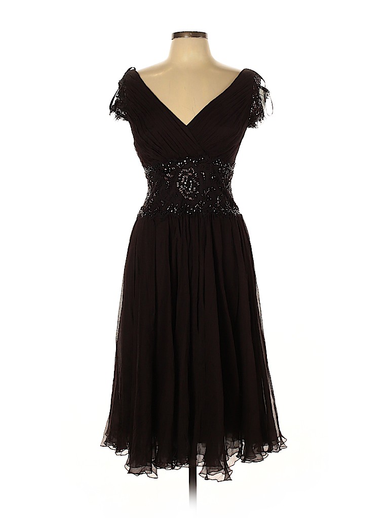 Tadashi 100% Polyester Brown Cocktail Dress Size 6 - photo 1
