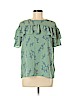 Ann Taylor LOFT Outlet 100% Polyester Green Short Sleeve Blouse Size M (petite) - photo 1