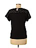 Ann Taylor 100% Rayon Black Short Sleeve Top Size M (petite) - photo 2