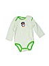 Carter's 100% Cotton Stripes Green Long Sleeve Onesie 6-9 MO / 9 MO - photo 1