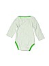 Carter's 100% Cotton Stripes Green Long Sleeve Onesie 6-9 MO / 9 MO - photo 2