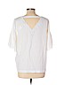 Ann Taylor LOFT White 3/4 Sleeve Top Size L - photo 2