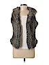 Francesca's 100% Polyester Gray Faux Fur Vest Size S - photo 1