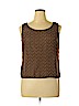 Emma James 100% Polyester Brown Sleeveless Blouse Size 16 (petite) - photo 1