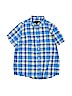 Lands' End 100% Cotton Blue Short Sleeve Button-Down Shirt Size 10 - photo 1