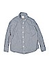 Lands' End 100% Cotton Checkered-gingham Blue Long Sleeve Button-Down Shirt Size 10 - photo 1