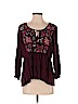American Eagle Outfitters Burgundy 3/4 Sleeve Blouse Size L - photo 1
