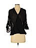 Helmut Lang 100% Polyester Black 3/4 Sleeve Blouse Size P (petite) - photo 1