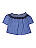 Gap 100% Cotton Blue Short Sleeve Blouse Size 6 - photo 1