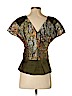 Alberta Ferretti Green Short Sleeve Blouse Size 4 - photo 2