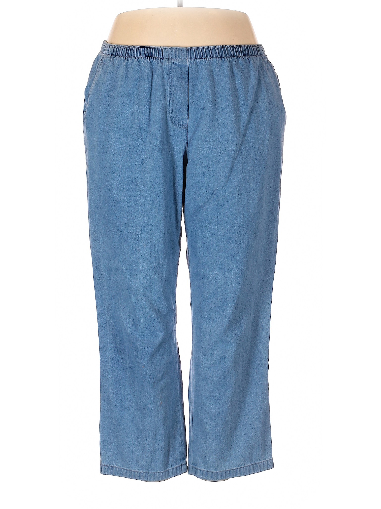 Carroll Reed 100% Cotton Solid Blue Casual Pants Size 22W (Plus) - 66% ...