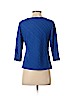 Investments 100% Polyester Blue 3/4 Sleeve Top Size S (petite) - photo 2