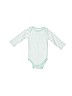 Little Wonders 100% Cotton Green Long Sleeve Onesie Size 0-3 mo - photo 1