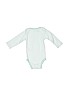 Little Wonders 100% Cotton Green Long Sleeve Onesie Size 0-3 mo - photo 2