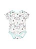 Unbranded 100% Cotton Print White Short Sleeve Onesie Size 0-3 mo - photo 1