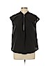 MICHAEL Michael Kors 100% Rayon Black Short Sleeve Blouse Size L (petite) - photo 1