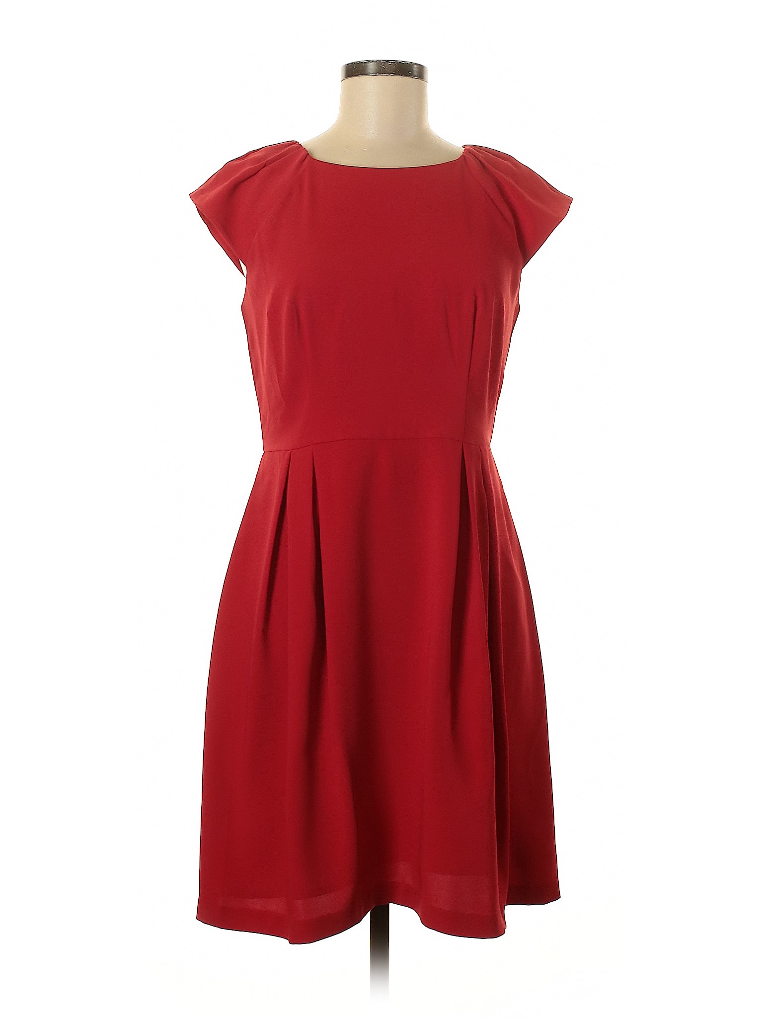 Ann Taylor LOFT Women Red Casual Dress 8 Petite | eBay
