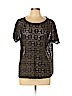 Ann Taylor LOFT Black Short Sleeve Blouse Size XL - photo 1