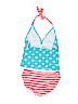 Circo Stripes Stars Blue Two Piece Swimsuit Size 14 - 16 - photo 2