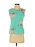 Ann Taylor 100% Polyester Teal Sleeveless Blouse Size XS (petite) - photo 1
