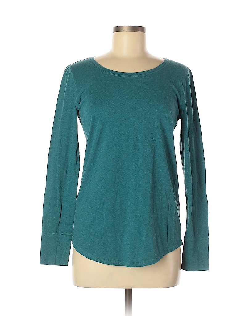 Ann Taylor LOFT Solid Teal Long Sleeve T-Shirt Size M - 60% off | thredUP