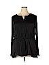 Simply Vera Vera Wang 100% Polyester Black Long Sleeve Blouse Size XL - photo 1