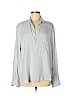 Frank & Eileen 100% Modal Blue Long Sleeve Button-Down Shirt Size M - photo 1