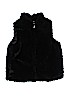 Milly Minis 100% Polyester Solid Black Faux Fur Vest Size 14 - photo 1