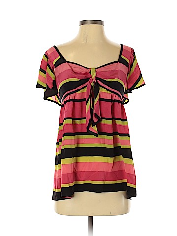 Nanette Lepore Short Sleeve Silk Top (view 1)