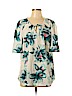 JunaRose 100% Polyester Teal Short Sleeve Blouse Size 12 - photo 1