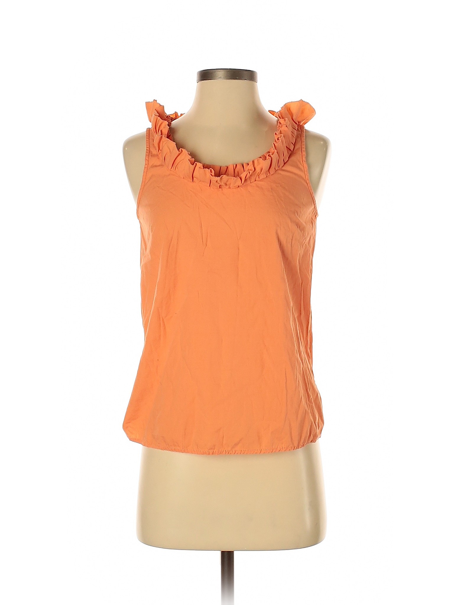 J.Crew Women Orange Sleeveless Blouse 0 | eBay