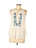 Joie 100% Cotton White Sleeveless Blouse Size M - photo 1