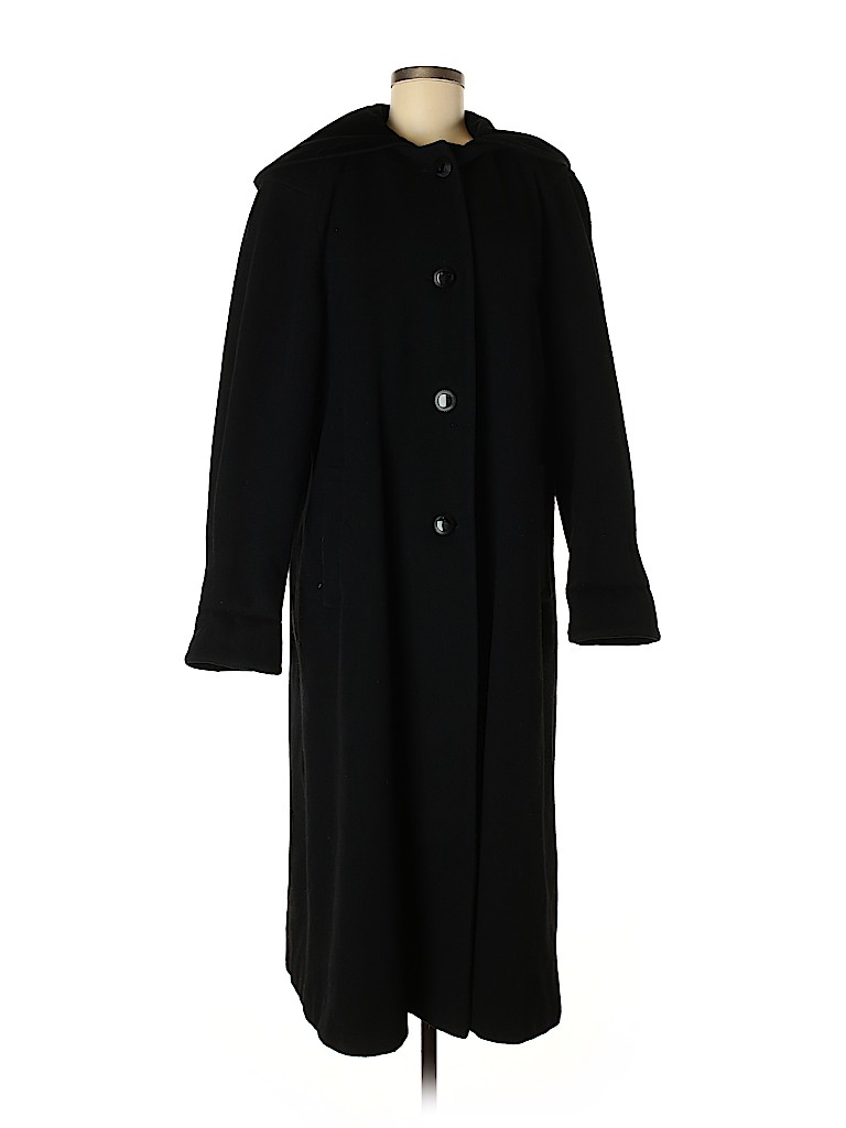 Fleet Street 100% Wool Solid Black Wool Coat Size 6 - 73% off | thredUP