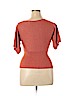 D.F.A. New York Orange Short Sleeve Silk Top Size L (petite) - photo 2