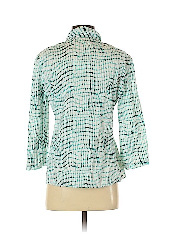 Lafayette 148 New York 3/4 Sleeve Button-Down Shirt (view 2)